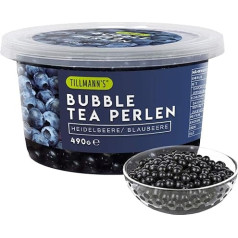 Bubble Tea Beads Blueberry 490 g Popping Boba Fruit Beads for Bubble Tea 100% Gelatin & Gluten Free with Real Fruit Juice