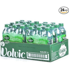 Volvic Natural Mineral Water Pack in Practical 0.5 L Bottle Disposable (24 x 0.5 L) Includes 6 Euro DPG Deposit