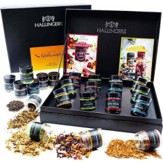 Hallingers Herzlichen Glückwunsch - 12 Types Tea Gift Set for Congratulations, Vegan & Gluten-Free in Screw Jars (Set) - Fill Advent Calendar Novelties & Advent Calendar | Birthday Congratulations