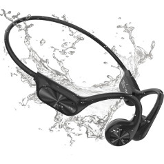 MONODEAL Swimming Headphones, IP68 Bone Sound Headphones, Bluetooth 5.3 Sports Bone Conduction, Wireless Swimming, Built-in 32 GB MP3 Player Memory, Open Ear Headphones for Swimming