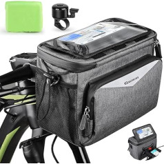 GXCROR Handlebar Bag Bicycle 5.5 L with Touchscreen Bicycle Bag Mobile Phone Holder Bicycle Waterproof for All Mobile Phones