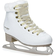 TEMPISH FINE Women's Ice Skates with Faux Fur Figure Skating Leisure Comfortable and Warm White