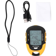 VGEBY Digital Altimeter, GPS Navigation Receiver Handheld USB Rechargeable Digital Altimeter Barometer