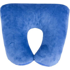 Walser 30811 Neck Roll Pillow 2 in1 for Adults, Dark Blue