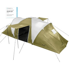 Skandika Dome Tent Hammerfest 4/4+ | Camping Tent 4 People with/without Sewn-in Tent Floor, with/without Sleeper Technology, 2 Cabins, 2 m Standing Height, Waterproof, 3000 mm Hydrostatic Head |