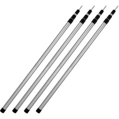 normani Set of 4, 5 or 6 Telescopic Poles, Tent Pole Made of 6061 Aluminium, Continuously Height Adjustable