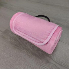 Multifunctional 2-in-1 Travel Blanket, Aeroplane Blanket, Warm and Soft Blanket, Practical Blanket, Fashionable Multifunctional Blanket, Reliable Pillow and Blanket (Pink, 130 x 150 cm)