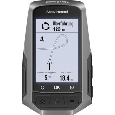 MEILAN Navihood L1 GPS Bike Computer, Navigation Bike Computer with Offline Maps and Dynamic Road Planning, 2.6 Inch LCD Bicycle GPS Device IPX7, Compatible with ANT+ Sensors/Core/Circuit