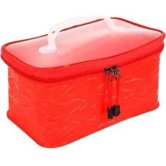 Fishing Tackle Box for Fishing Lures, Hooks, Fishing Accessories, Outdoor Fishing Tackle Case (Red M)