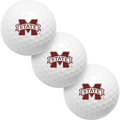 LinksWalker 3 Mississippi State Bulldogs-3 Golf Ball Ärmel, Weiß, One Size