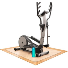 SCHMIEDWERK Floor Protection Mat for Fitness and Sports Equipment - Non-Slip Underlay for Cross Trainer, Exercise Bike, Rowing Machine, Treadmill (Transparent, 80 x 120 cm)