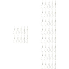 Gogogmee 50 Stück Fischschleuse Angelausrüstung Für Forellen Angelhaken Süßwasser Fischkontrollschnalle Tragbarer Fischclip Drahtklemme Werkzeug Angeln Im Freien Silver Rostfreier Stahl