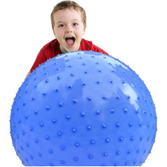 penepico Large Sensory Massage Balls for Children 85 cm Bouncing Yoga Balls Large Inflatable Training Ball with Tactile Spikes Outdoor Balls Play Balls Beach Balls