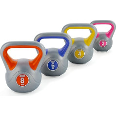 York Fitness Vinyl Kettlebell - Orange/Blue/Yellow/Pink - 20kg