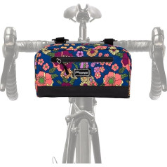 Po Campo Bags Bicycle Accessories - Domino Handlebar Bag - Large Bicycle Bag for Front Handlebars - Waterproof Bicycle Storage Bag - Front Mount Bicycle Bag that Converts into Crossbody (Meadow)