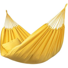 Tropilex South American Hammock Double | Handmade | Fairtrade | 'Organic' Yellow | Flexible & Durable | Perfect for the Garden, Camping and Travel