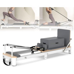 Pilates Reformer Machine Set for Home Gym - 500kg Load Capacity, Aluminium Frame, Pilates Training Equipment, Foldable and Portable Pilates Machine