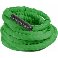 LKZL Battle Ropes Training Rope Diameter 25 mm Poly Dacron Heavy Sport Rope Equipment for Strength Gym Muscle Building Home Gymnastics Green (Size : 12m)