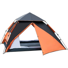 Echosmile Pop Up Doppelschicht Zelt 3-4 Personen für Camping, tragbares Sofortzelt mit Netzfenster, regendicht, einfach aufzustellen, winddichtes automatisches Zelt für Wandern Camping