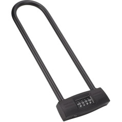 Bike Lock 20mm Heavy Duty Combination Bicycle U Lock Shackle 1.2m Length Security Cable with Sturdy Bracket and Key Anti-Theft 35cm