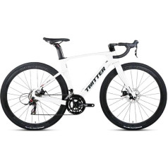TiLLOw Carbon Fiber Bicycle, Men and Women Bicycles for Adults, 24 Speed Bike, Cross/Road Bikes, Aluminum Alloy, Aluminum Ring, Broken Wind Handle, Unibody