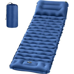 Camping Sleeping Mat, 50D Inflatable Camping Mat with Cushion Built-in Foot Pump, Sleeping Mat, Waterproof, Compact and Portable Camping Mattress for Backpacking, Hiking, Travel, Road Trip, Tent