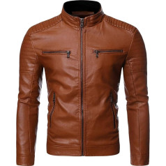 SRZYMJ Leather Jacket Men's Leather Jacket Men's Long Black Trench Coat Men's Long Leather Jacket Coat Hoodie Green Ultralight Rain Jacket Men's Jackets Men's Transition Jacket