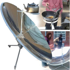 XDLYWUZIQ Concentrated Solar Cooker, Outdoor Cooker, Parabolic Camping Sun Oven, Iron Holder, Solar Cooker for Outdoor Barbeque Picnic, Cooking Without Electric Fire or Gas