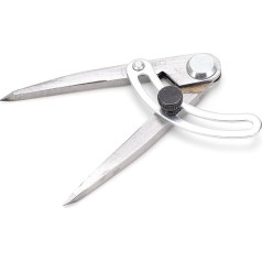 Leather Compass, Stainless Steel Compass Scribe Tool Compass for Geometry Wing Divider Compass for Index Gauge for Line Segment Size Measurement