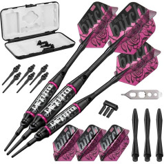 Viper Vanity Soft Tip Darts mit Aufbewahrungs-/Reisetasche: Dart Bitch, 16 Gramm