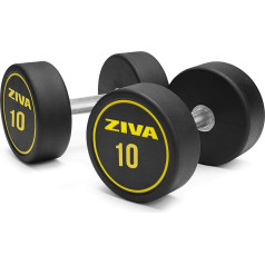 ZIVA Performance Dumbbells Black/Yellow 10 kg
