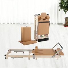 XJLCXLP Maple Pilates Reformer Machine, Folding Pilates Reformer Machine, Pilates Studio Machine, Home Pates Reformer, Studio Equipment for Home, Max Weight 300kg