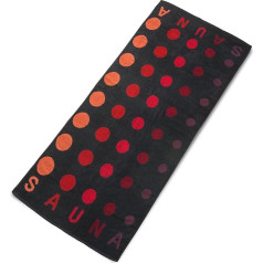 aqua-textil Point Sauna Towel 90 x 220 cm Black Cotton Sauna Towel Terry Towel Shower Towel