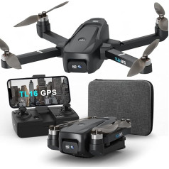 TL16 GPS Brushless Motor Drone with 2 Cameras for Adults 4K Camera Drones 5GHz WiFi FPV RC Drones Dual Camera Drone Carry Bag