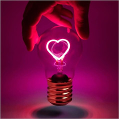 Suck UK | Rechargeable Heart Light Bulb | LED Lights for Atmospheric Lighting | Wedding Decoration & Decorative Home Accessories | Battery Lights and Heart Bulbs for Room Decoration