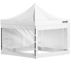 VEVOR Folding Gazebo 3 x 3 m 240 g PVC Coated Polyester Pop-Up Gazebo