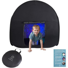 Sensory Tent for Kids to Play and Relax | Autism SPD, Anxiety, Lack of Concentration | Dark Pop-up Cave for Autistic Children | Home or School | Double