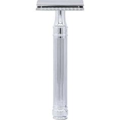 Edwin Jagger Chrome Lined Double Edge Razor - Long Handle by Edwin Jagger