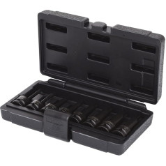 KS Tools 911.0901 Impact Bit Socket TX Set, 8 Pieces, 1/2-Inch