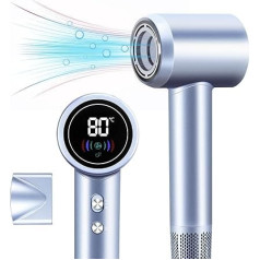 Beautlinks Ion Hair Dryer with Magnetic Diffuser, 110,000 rpm, Quick Drying Travel Hair Dryer, 200 Million Negative Ion High Speed Hair Dryer (Light Blue)