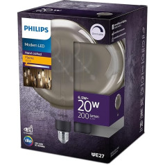 Philips LED Vintage XL Globe with 25 W, E27 Base, Smoky, Dimmable