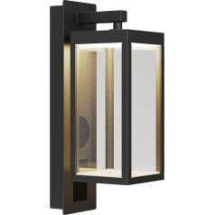 Lucande Ditta LED Outdoor Wall Light (Splash-Proof (Modern) in Black Aluminium (1 Bulb) – LED Outdoor Wall Lights Wall Lamp LED Outdoor Lamp for Outdoor Use