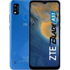 ZTE Blade A51 Smartphone 6.52 Inch HD + Screen, 13MP + 2MP Dual Camera, 2GB + 32GB Memory, Blue Colour