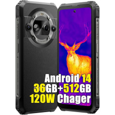 Blackview BL9000 Pro Outdoor Smartphone 5G Mobile Phone Thermal Imaging Camera, 36GB + 512GB Dimensity 8020 Outdoor Mobile Phones Android 14, 6.78 Inch FHD+ 2.4K, 8800mAh 120W Rugged Mobile Phone,