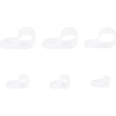 sourcing map 153 Stück einzelne Koaxialkabel-Clips, Schraubclip, Elektrodraht, Kabelhalter, Kunststoff-Drahtklemmen für Kabelmanagement, Weiß