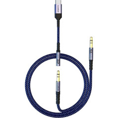 LcueGuk USB C to 3.5 mm Jack Headphone Adapter, 3-in-1 Type C to Aux Audio Dongle Cable, Hi-Res Adapter Compatible with Pixel 6/5XL, Samsung Galaxy S22 Ultra Z Flip Note-32bit/384kHz