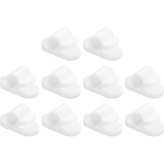 QUARKZMAN Adjustable Cable Clips, 100 Pieces 7.1mm Adhesive Cable Clips Wire Clips Cable Organizer Cable Clips for Cable Management, White