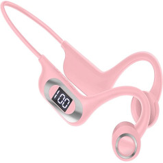 PDOOR Air Line Headphones for Sports Open Ear Bluetooth Running Headphones Wireless Sports Headphones for Workout Running Hiking Cycling (Pink) AKZG3