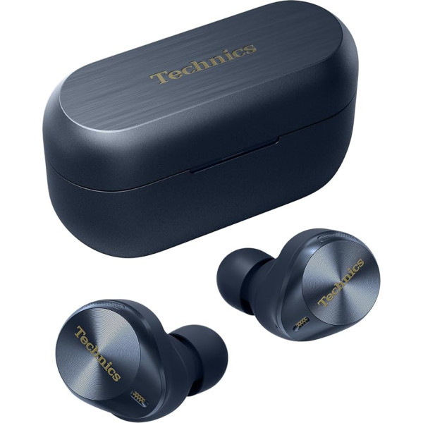 Technics EAH-AZ80E-A Wireless Noise Cancelling Earbuds, Bluetooth In-Ear Earbuds, Headphones with Built-in Microphone, Customizable Fit, Up to 7 Hours Playtime, Midnight Blue