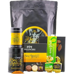 Hallingers Happy New Year XXL - Christmas Gifts Wonder Bag XXL, Gourmet Delicacies as Gift Basket for Christmas (Set) - Gift in Summer & as a Perfect Barbecue Gift | New Home Glüc